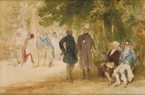 Gezelschap in een park, Rochussen