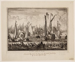 Watervermaak ter ere van een groot gezantschap uit Moskou, 1697